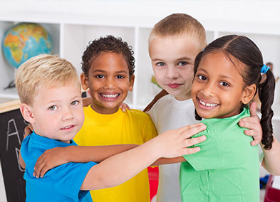 Children Hugging