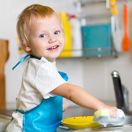 Child Doing House Chores Child Doing House Chores